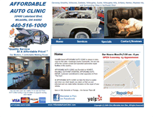 Tablet Screenshot of affordableautoclinic.com